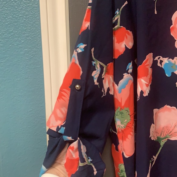 Navy floral tunic - Picture 2 of 5